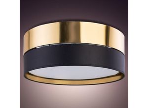 4065849163350 - Famlights - Deckenleuchte Laila in Schwarz und Gold E27 3-flammig - black