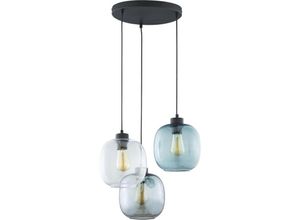 4065849999966 - Pendelleuchte Prince in Mehrfarbig E27 3-flammig - transparent - Famlights