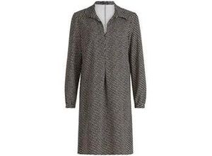 4065928218810 - Kleid grafischem Dessin schwarz 42