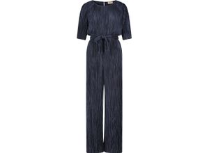 4065929659124 - CARTOON Jumpsuit Taillen-Bindegürtel Halbarm für Damen blau 38