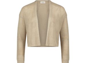 4065929896543 - CARTOON Strickjacke überschnittene Schulter Rippbündchen für Damen beige 38