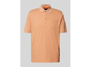 4065964381226 - bugatti Poloshirt aufgesetzte Brusttasche für Herren orange M