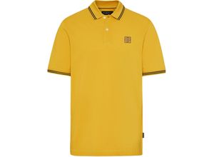 4065964477004 - bugatti Poloshirt Modern-Fit Logo-Detail für Herren gelb L