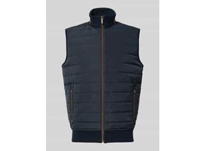 4065964937935 - Regular Fit Weste aus Baumwoll-Mix in Stepp-Optik