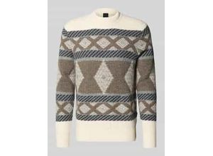 4065964997311 - Strickpullover mit gerippten Abschlüssen