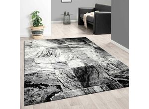 4065975010733 - Vimoda - Teppich Kurzflor Abstrakt Mauer Stein Stillvoll Design in Grau  Schwarz für Wohnzimmer schlafzimmer kinderzimmer200 x 290 cm