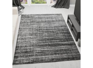 4065975015196 - Teppich kurzflor Modern dichter melierter Anthrazit grau für Wohnzimmer Schlafzimmer kinderzimmer200x290 cm