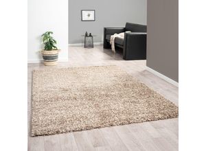 4065975019408 - Vimoda - Hochflor Teppich lux Shaggy Wohnzimmer Schlafzimmer Mehrfarbig Meliert Extra DichtBeige 120x170 cm