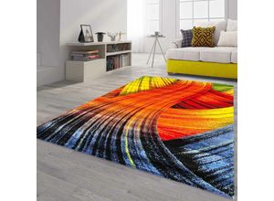 4065975021401 - Vimoda - Teppich Kurzflor Bunt Wohnzimmer Patchwork Wellen Punkte Farbig Modern80x150 cm B415