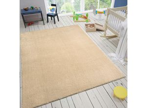 4065975027120 - Kinderzimmer Teppich Waschbarer Rutschfester Kinderteppich Junge Mädchen Baby Weiche Einfarbige MusterBeige 140x200 cm