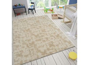 4065975027458 - Kinderzimmer Teppich Waschbarer Rutschfester Kinderteppich Junge Mädchen Baby Weiche Einfarbige MusterØ 120 cm Rund Beige-Creme