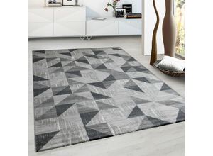 4065975029247 - Vimoda - Teppich Modern Klassisch Wohnzimmer Schlafzimmer Modern Kurzflor Flur Küche160x230 cm 515Grau