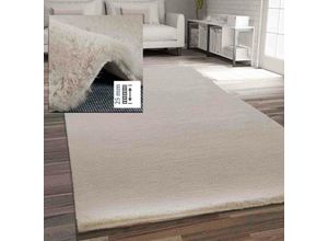 4065975030083 - Vimoda - Fellteppich Kunstfell Teppich Imitat in Beige Dicht Flauschig Seidiger GlanzØ 160 cm Rund