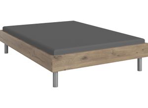 4065979034728 - Bett WIMEX Easy große Auswahl an Größen und Farben auch in Komforthöhe braun (viking oak alufarben) H38cm L210cm Betten ohne Kopfteil ideal unter Dachschrägen oder Fenster