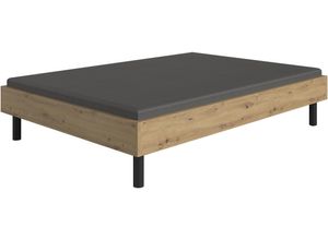 4065979038429 - Bett WIMEX Easy große Auswahl an Größen und Farben auch in Komforthöhe braun (artisan eiche schwarz) H38cm L210cm Betten ohne Kopfteil ideal unter Dachschrägen oder Fenster