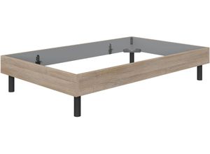 4065979038528 - Bett WIMEX Easy große Auswahl an Größen und Farben auch in Komforthöhe eiche sägegrau schwarz H46cm L210cm Betten ohne Kopfteil ideal unter Dachschrägen oder Fenster