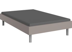 4065979052531 - Bett WIMEX Easy große Auswahl an Größen und Farben auch in Komforthöhe grau (sahara grau alufarben) H38cm L210cm Betten ohne Kopfteil ideal unter Dachschrägen oder Fenster