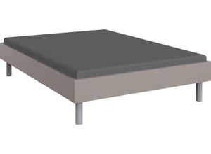 4065979052548 - Bett WIMEX Easy große Auswahl an Größen und Farben auch in Komforthöhe grau (sahara grau alufarben) H38cm L210cm Betten ohne Kopfteil ideal unter Dachschrägen oder Fenster