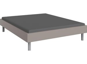4065979052555 - Bett WIMEX Easy große Auswahl an Größen und Farben auch in Komforthöhe grau (sahara grau alufarben) H38cm L210cm Betten ohne Kopfteil ideal unter Dachschrägen oder Fenster