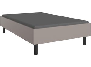 4065979052616 - Bett WIMEX Easy große Auswahl an Größen und Farben auch in Komforthöhe grau (sahara grau schwarz) H38cm L210cm Betten ohne Kopfteil ideal unter Dachschrägen oder Fenster