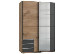 4065981000889 - Kleiderschrank mit 2 Schiebetüren davon 1 Spiegel - L135 cm