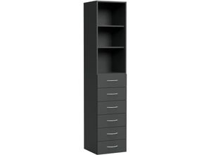 4065981003521 - Standregal WIMEX Multiraumkonzept grau (grafit) B40cm H185cm T40cm Spanplatte Regale planbar und erweiterbar
