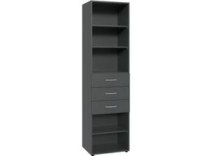 4065981004115 - Standregal WIMEX Multiraumkonzept grau (grafit) B45cm H185cm T40cm Spanplatte Regale planbar und erweiterbar