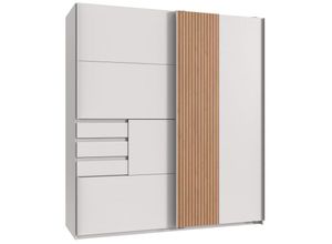 4065981004832 - Schiebetürenschrank COBURG Kleiderschrank mit Schwebetüren Weiß   Artisan Eich