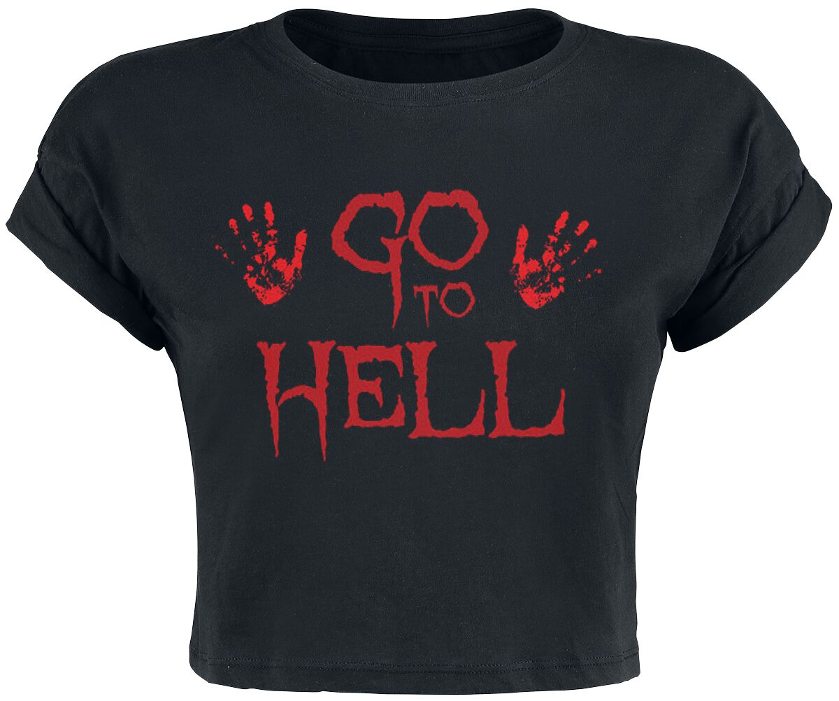 4066051092537 - Go To Hell Cropped Top Top schwarz in S 4066051092537 - Go To Hell Cropped Top Top schwarz in S