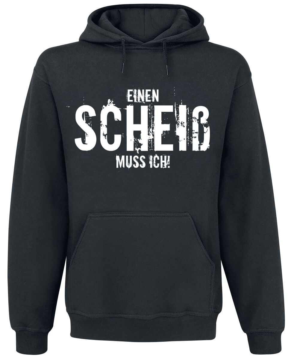 4066051133438 - Einen Scheiß muss ich! Kapuzenpullover schwarz in M