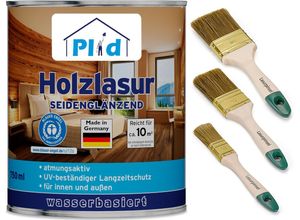 4066056001398 - Plid - Holzlasur Größe 075l - Anstreichset Farbe Teak - Teak