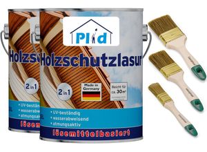 4066056001725 - Premium Holzschutzlasur Holzlasur Holzschutz Holzgrundierung Set Teak