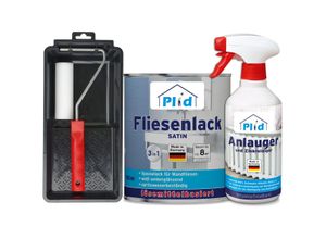 4066056002128 - Fliesenlack Größe 075l - Anlauger - Lackierset Farbe Weiß - Seidenglänzend - Weiß - Seidenglänzend - Plid