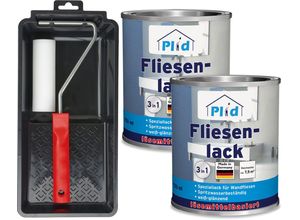 4066056002296 - Fliesenlack Größe 15l - Lackierset Farbe Lichtgrau - Glänzend - Lichtgrau - Glänzend - Plid