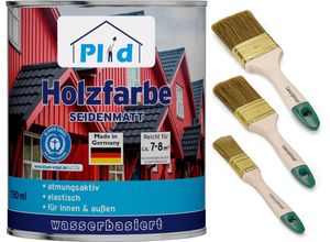 4066056002555 - Holzfarbe Größe 075l - Anstreichset Farbe Anthrazitgrau - Anthrazitgrau - Plid