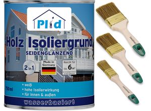 4066056002920 - Premium Holz-Isoliergrund Isolierfarbe Isoliergrund Pinsel Weiß