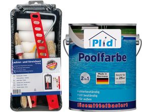 4066056004658 - Premium Poolfarbe Schwimmbeckenfarbe Unterwasserfarbe Poolblau Set Blau