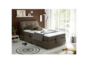 4066075001201 - Boxspringbett Hotelbett Einzelbett Jugendbett 120x200 cm elektrisch verstellbar CONCORD3M-09 in Artemis 12 elephant - braun