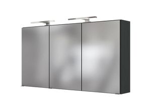 4066075004691 - Lomadox - Spiegelschrank mit 2x LED-Beleuchtung FLORIDO-03 in graphit b x h x t 120 x 64 x 20 cm