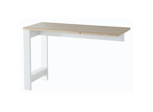 4066075006268 - Lomadox - Arbeitszimmer Schreibtisch Winkel JÜLICH-36 in Pinie hell mit Artisan Eiche Nb b h t ca 120 76 50 cm - weiß