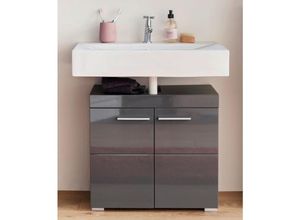 4066075015116 - Lomadox - Badezimmer Waschbeckenunterschrank ALTENA-19 in Grau Hochglanz b h t ca 60 56 34 cm - grau