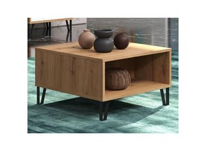 4066075015277 - Lomadox - Couchtisch quadratisch Wohnzimmer TORINO-19 in Artisan Eiche Nb b h t ca 60 37 60 - braun