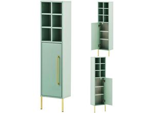 4066075016915 - Lomadox - Highboard Badezimmermöbel SARAY-80 in Mintgrün b h t ca 304 1306 218 cm - grün