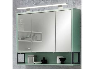 4066075017509 - Lomadox - Badezimmer Spiegelschrank LIMOGES-80 in Mintgrün mit LED-Beleuchtung b h t 70 68 16 cm - grün