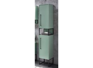 4066075017554 - Lomadox - Hochschrank Badmöbel LIMOGES-80 in Mintgrün b h t 304 1834 331 cm - grün