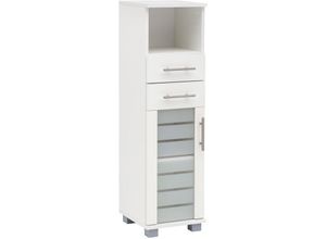 4066075020509 - Lomadox - Highboard NOCI-80 in Weiß mit Milchglas b h t 303 1105 326 cm - weiß