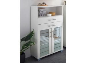 4066075020516 - Lomadox - Highboard Badezimmer NOCI-80 in Weiß b h t 598 1105 326 cm - weiß