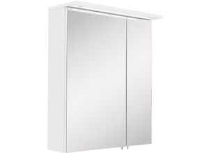 4066075020615 - Lomadox - Spiegelschrank NOCI-80 in Weiß Hochglanz mit LED-Beleuchtung b h t 60 723 24 cm - weiß