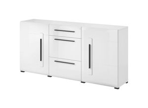 4066075022060 - Sideboard weiß Hochglanz TURDA-83 modern B H T ca 180 86 39 cm - weiß