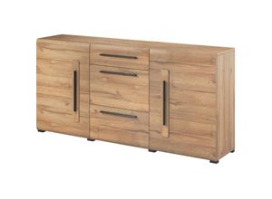 4066075022138 - Lomadox - Sideboard Eiche Grandson Nb TURDA-83 modern mit Metallgriffen b h t ca 180 86 39 cm - braun